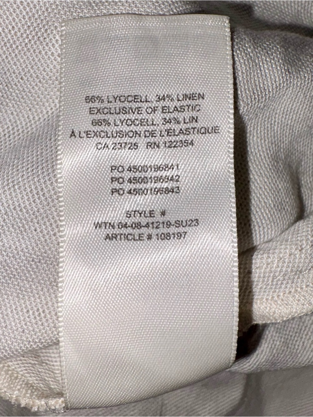 Wilfred linen-blend midi wrap dress “Saturn” natural beige cream, size 4, EUC - Picture 9 of 9